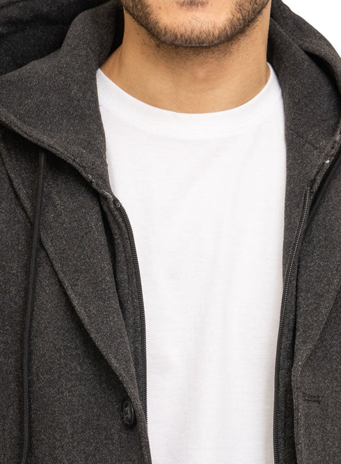 Gunmetal Hoodie Balto Jacket - Khotwh